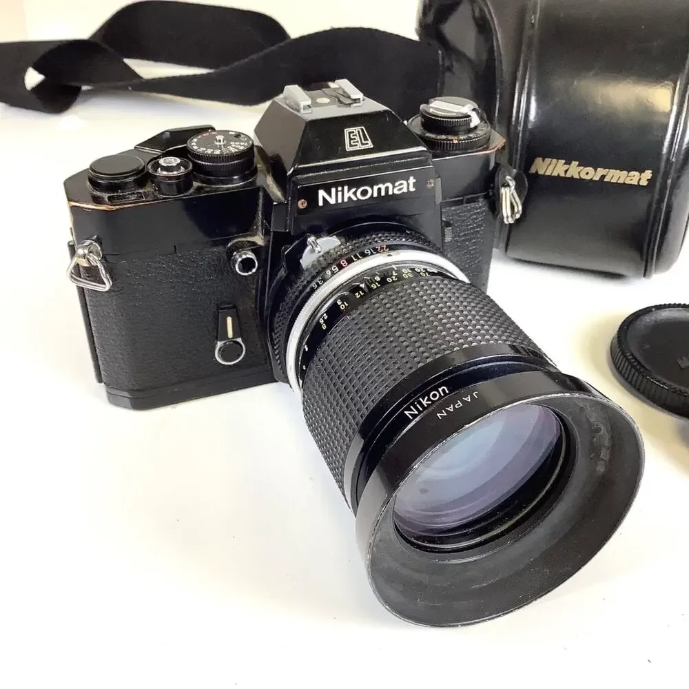 TESTED Nikon Nikomat EL 35mm SLR Film Camera w/NIKKOR 43-86mm F3.5 Lens